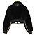 Fendi FF Logo ROMA Bestickte Lammlederjacke Schwarz Golden - Ansicht 14