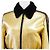 Fendi FF Logo ROMA Bestickte Lammlederjacke Schwarz Golden - Ansicht 2