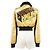 Fendi FF Logo ROMA Bestickte Lammlederjacke Schwarz Golden - Ansicht 5