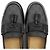 Mocassini in pelle Gucci GG Supreme monogrammati Nero Grigio antracite - vista 11