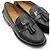 Mocassini in pelle Gucci GG Supreme monogrammati Nero Grigio antracite - vista 14