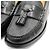 Mocassini in pelle Gucci GG Supreme monogrammati Nero Grigio antracite - vista 2