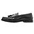 Mocassini in pelle Gucci GG Supreme monogrammati Nero Grigio antracite - vista 4