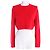 Autre Marque Kurzer Strickpullover mit PATOU Logo-Patch Rot