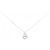 Autre Marque Collana in oro bianco 10K con smeraldo e diamante 4°C Argento