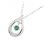 Autre Marque Collana in oro bianco 10K con smeraldo e diamante 4°C Argento - vista 3