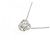 Autre Marque 4C-Platin-Diamant-Halskette Silber - Ansicht 3
