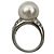 Autre Marque Weißer Südseeperlen-Ring aus Pt950 Platin und Diamanten Silber - Ansicht 3