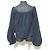 Autre Marque ELIN Woll-Top mit Off-Shoulder-Ausschnitt Blau Marineblau - Ansicht 2