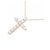 Autre Marque Collana Cross Diamond in Au750 Rosa - vista 3