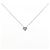 Autre Marque Collana a Cuore in Diamanti e Oro Bianco K10 Argento
