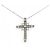 Autre Marque Collana con Croce in Diamanti in Oro Bianco Au750 Argento
