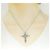 Autre Marque Collana con Croce in Diamanti in Oro Bianco Au750 Argento - vista 6