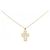 Autre Marque Au750 Cross Diamond Necklace Golden