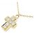 Autre Marque Au750 Cross Diamond Necklace Golden - view 3