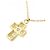 Autre Marque Au750 Cross Diamond Necklace Golden - view 4