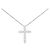 Autre Marque Collana Croce con Diamanti Pt850 Argento