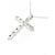 Autre Marque Collana Croce con Diamanti Pt850 Argento - vista 4