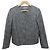 Chaqueta sin cuello de tweed de lujo Theory Azul Azul marino