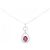 Autre Marque Collana con rubino e diamanti Au750 Rosso