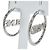 Céline Orecchini a lobo argentati Celine STT3273 con logo in strass Argento - vista 3