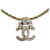 Timeless Collana Choker Chanel A23P Coco Mark con perline Argento D'oro