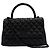 Chanel A92991 Coco Handle 29 Top Caviar Skin Flap Bag Nero