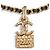 Collana a catena Coco Mark con strass Chanel Nero D'oro - vista 3