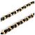 Collana a catena Coco Mark con strass Chanel Nero D'oro - vista 5