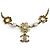 Collana Chanel Motivo Floreale con Perle e Strass D'oro