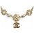 Collana Chanel Motivo Floreale con Perle e Strass D'oro - vista 3