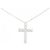 Autre Marque Collana Croce in Diamanti e Platino Cha Argento