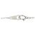 Autre Marque Collana a Cuore di Diamanti PT900 PT850 Argento - vista 5