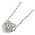 Autre Marque Collana Cuore di Diamanti K18WG Ponte Vecchio Argento