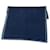 Hermès Sciarpa in lana e cashmere Hermes Blu navy  - vista 5