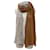 Timeless Chanel Alpaca Linen Blend Stole Brown Beige  - view 2