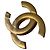 Spilla Chanel Logo CC Dorata D'oro