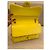 Timeless Chanel Classic Flap Bag medium aus gestepptem Lammleder gelb - Ansicht 12