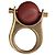 Chloé Ring mit braunem Marmorstein in Goldoptik Rot Golden