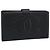CHANEL COCO Mark Langgeldbörse Caviar Leder Schwarz Gold CC Auth 191387V Golden