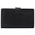 CHANEL COCO Mark Langgeldbörse Caviar Leder Schwarz Gold CC Auth 191387V Golden - Ansicht 2