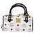 Borsa Mini Boston Vicetos MCM in PVC e pelle White Gold Auth 191656A Bianco D'oro - vista 13