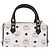 Borsa Mini Boston Vicetos MCM in PVC e pelle White Gold Auth 191656A Bianco D'oro - vista 2