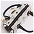 Borsa Mini Boston Vicetos MCM in PVC e pelle White Gold Auth 191656A Bianco D'oro - vista 6