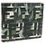 FENDI Cartera Bifold Zucca Canvas Cuero Verde Negro Auth BA13848A