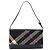Borsa a tracolla BURBERRY Nova Check in tela nero argento Auth 191335V - vista 2