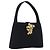 Borsa a mano Salvatore Ferragamo in raso nero e oro Auth 190618 D'oro
