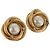 Orecchini CHANEL Perla Metallo Oro Bianco CC Auth 186929 D'oro