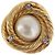 Orecchini CHANEL Perla Metallo Oro Bianco CC Auth 186929 D'oro - vista 6