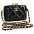 CHANEL Matelasse Chain Shoulder Pouch Pelle vernice Nera CC Auth 190043SAM Nero D'oro